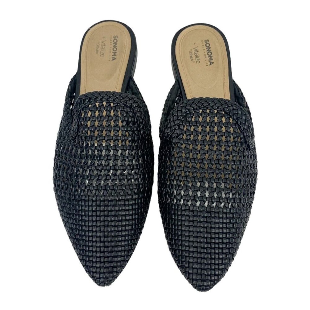 Sonoma Goods For Life Womens Collie Slip On Mule Shoes Black Size 8.5 M